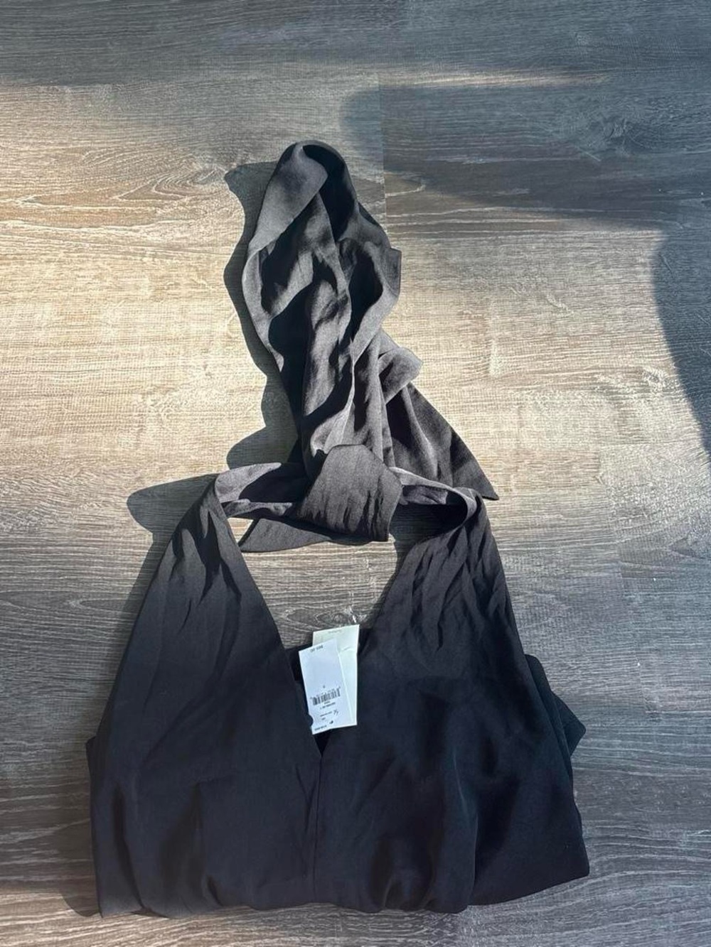 Banana Republic Black Halter Tie-Neck Tank